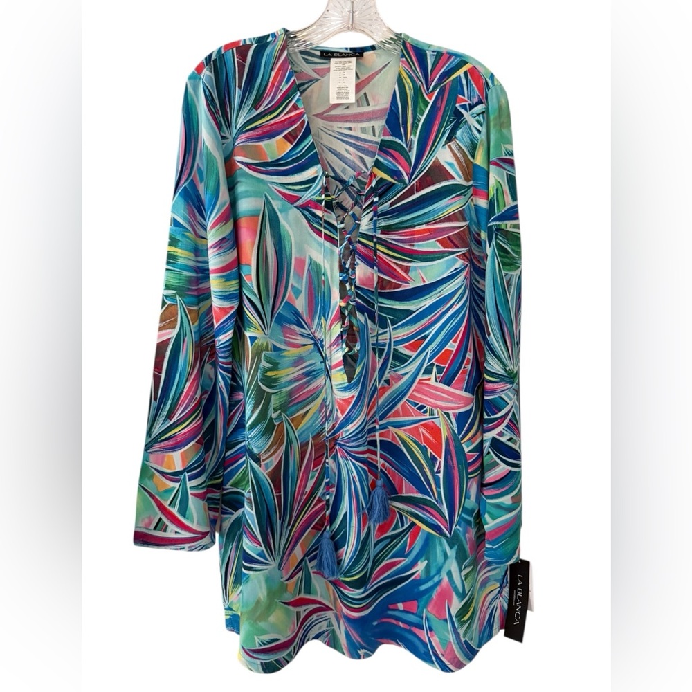 NWT La Blanca Multicolor Swim Coverup - Picture 4 of 6